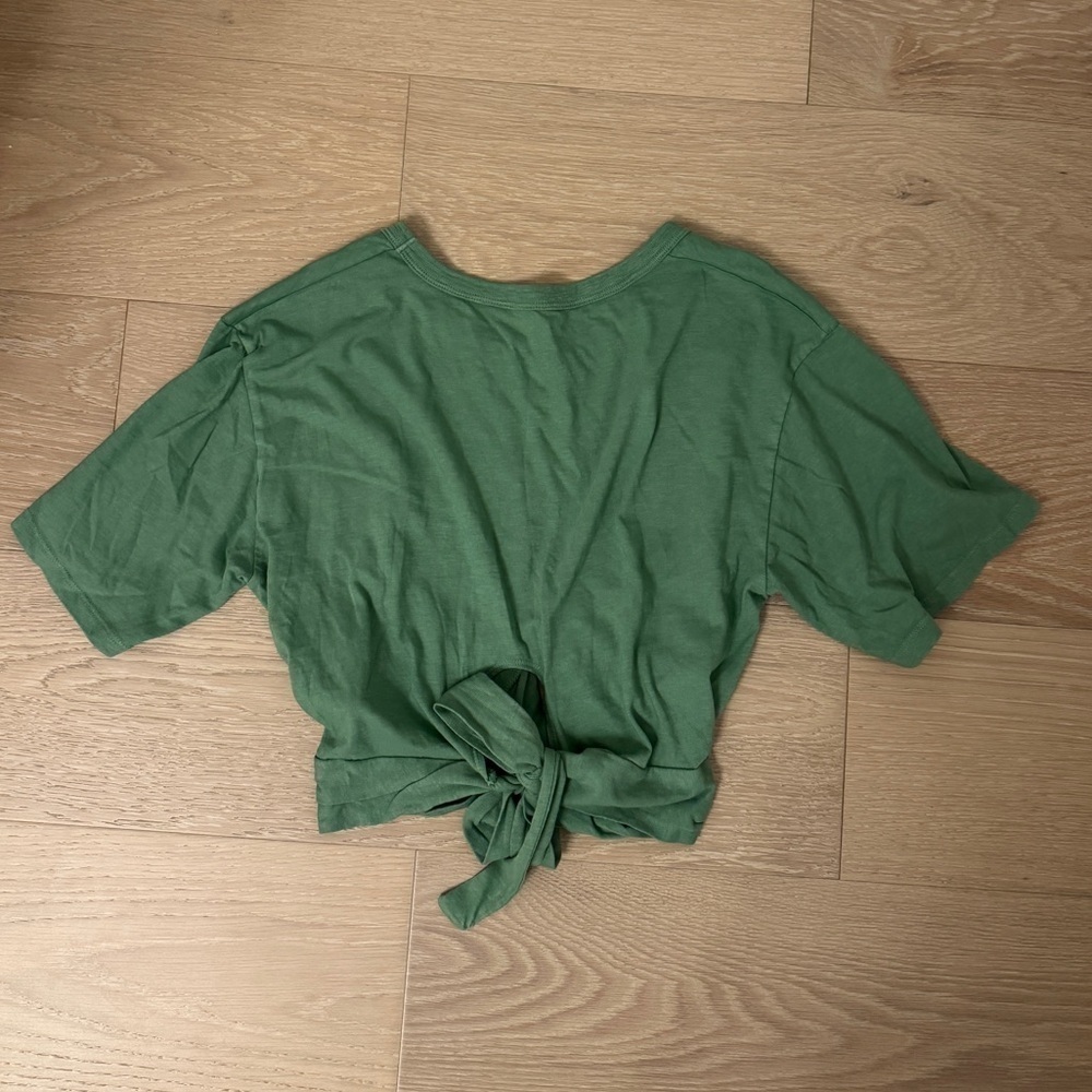 Aerie Cropped Wrap Back T-Shirt - Picture 3 of 4